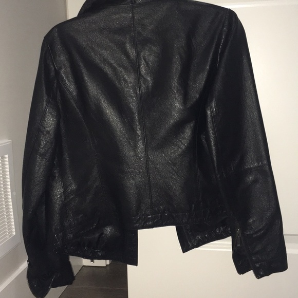 Leather moto jacket - Picture 6 of 6